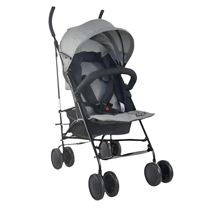 Poussette pliante pour bébés | Dossier inclinable | Roues amovibles | Max. 15 kg | Panier XL |Elefant | Mobiclinic