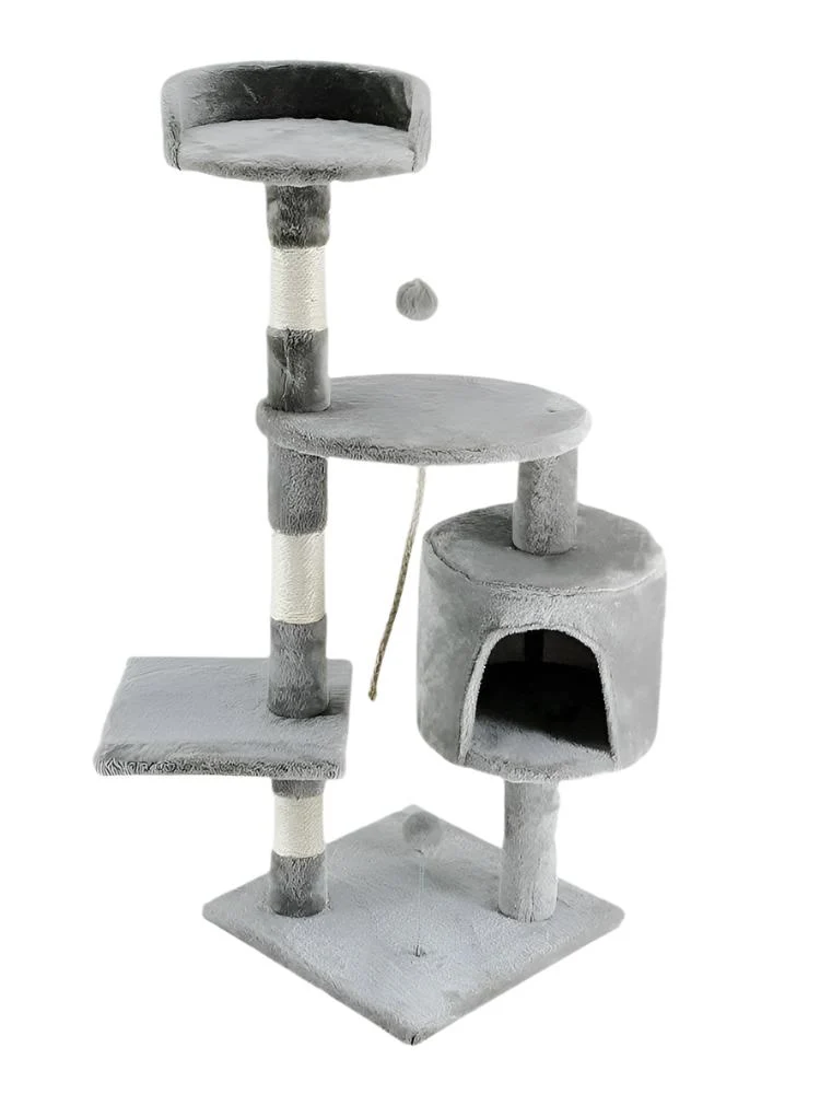 Griffoir pour chat | Moyen | Griffoir pour chat | 3 hauteurs | 40x40x112 cm | Gris Clair | Silvestre | Mobiclinic