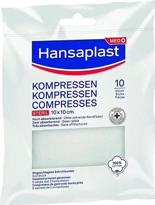 10 compresses non tissées 10X10cm