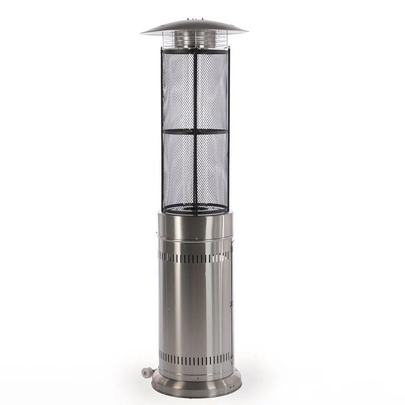 Fornorth Patio Heater Round Tube 11kW gas powered, stainless Steel