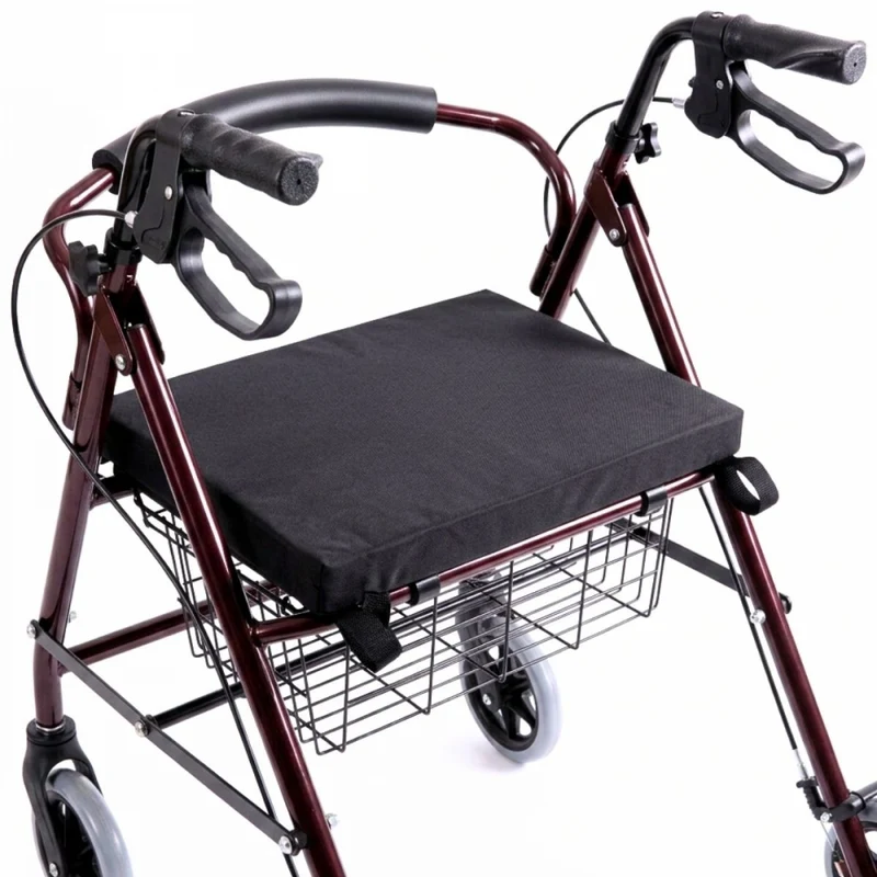 Coussin anti-escarres | Compatible avec la plupart des déambulateurs | Viscoélastique | Lavable | 4 velcro | Mobiclinic