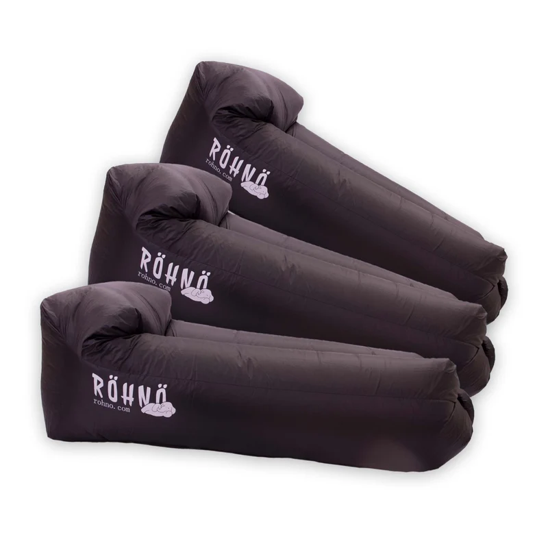Röhnö Inflatable Lounger Multipack, 3pcs black