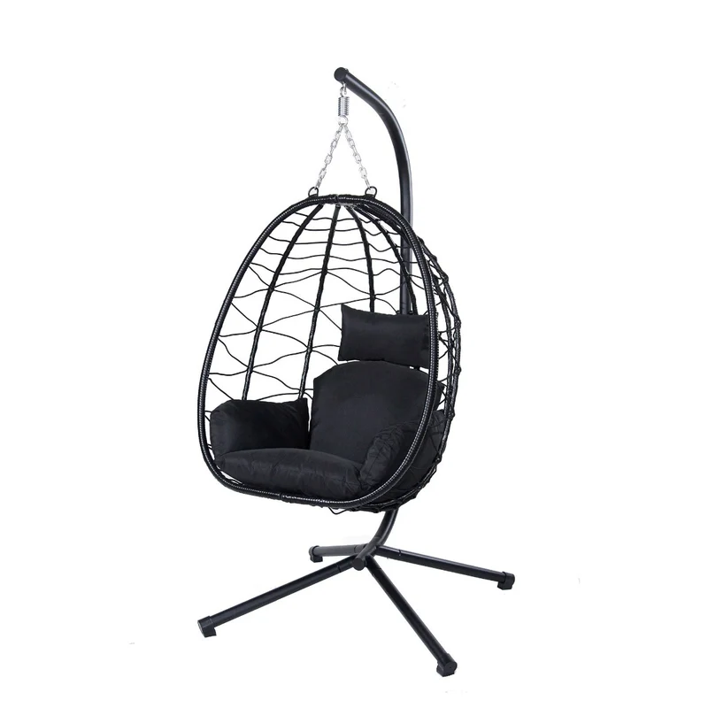 Lykke Hanging Egg Chair, black