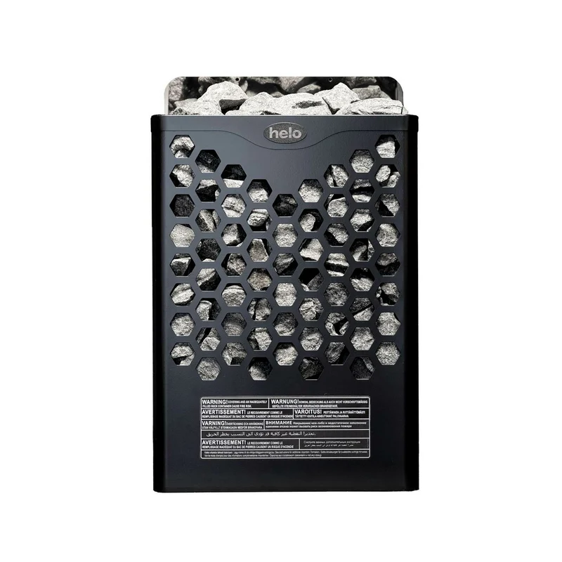 Helo Electric Sauna Heater Hanko 80 STJ, 8kW, 8-12m³ fixed control, black