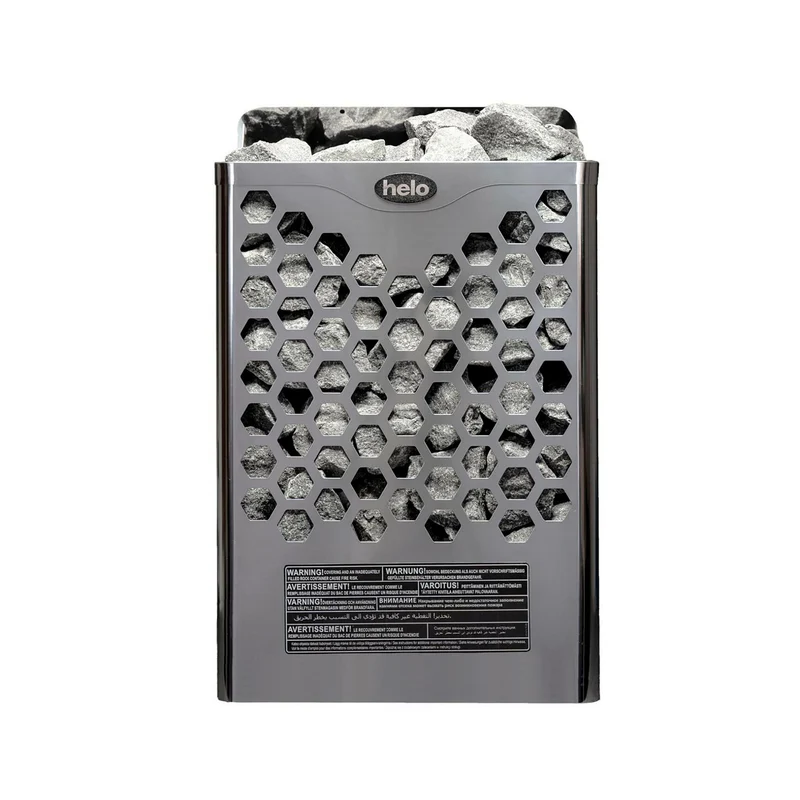 Helo Electric Sauna Heater Hanko 60 STJ, 6kW, 5-9m³, fixed control, chrome