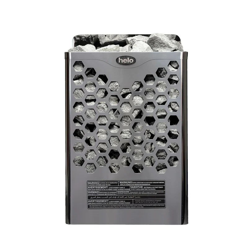 Helo Electric Sauna Heater Hanko 80 STJ, 8kW, 8-12m³, fixed control, chrome