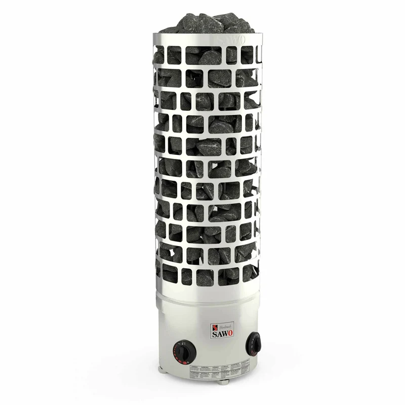SAWO Electric Sauna Heater Aries Round 6kW, 5-8m³, fixed control