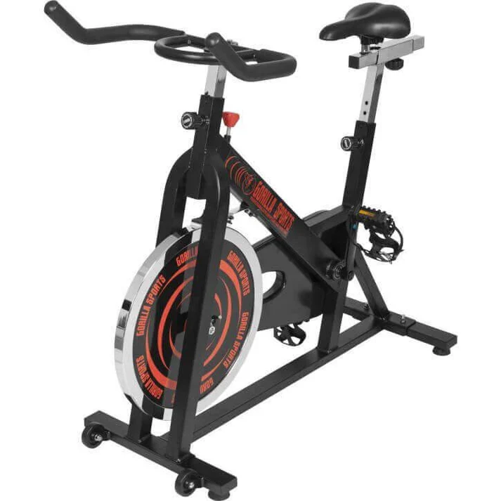 Indoor Cycling mit Tretlager Schwarz/Rot