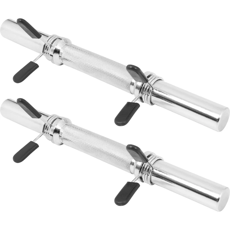 Kurzhanelstange Set 35 cm mit Federverschluss Chrom