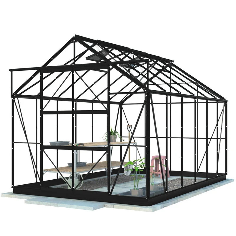 Lykke Greenhouse Hybrid 9,7m2, black