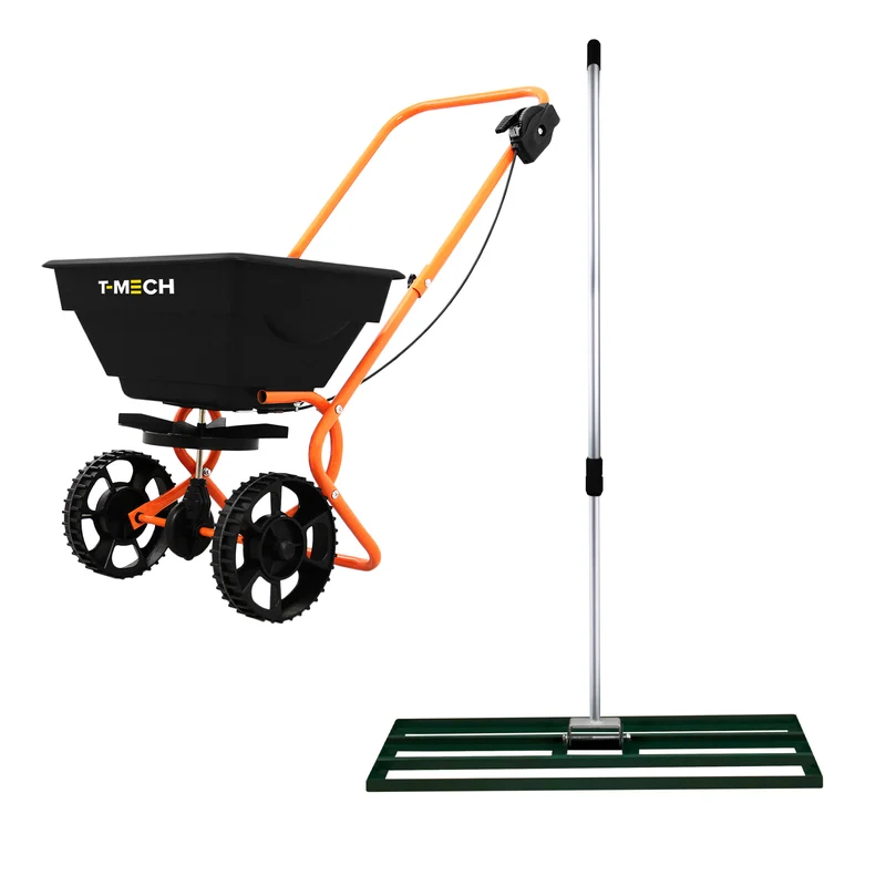 Épandeur Rotatif & Niveleur de Pelouse 100 cm (Vert)