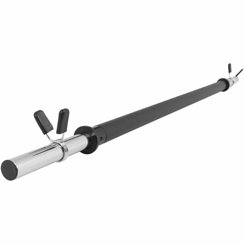 Langhantelstange Aerobic Schwarz 130 cm / verchromte Aufnahme