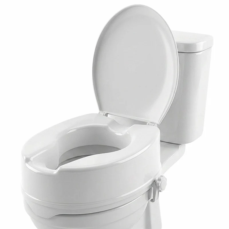 Rehausseur WC | Avec couvercle | Hauteur 10 cm | Blanc | Titan | Mobiclinic