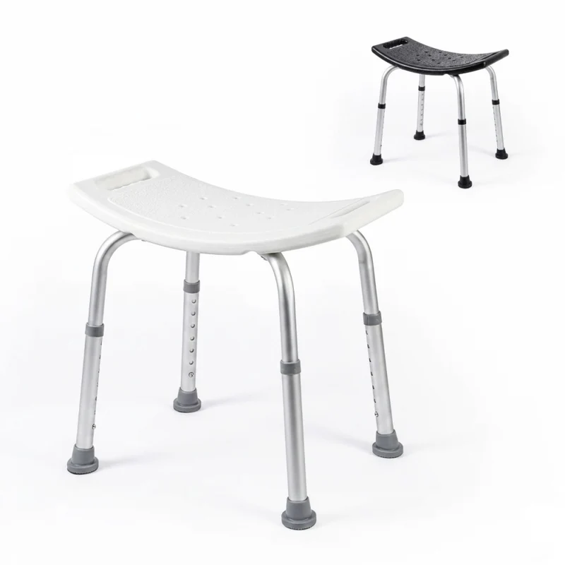 Tabouret salle de bain sans dossier et réglable en hauteur | San Fermín | Mobiclinic