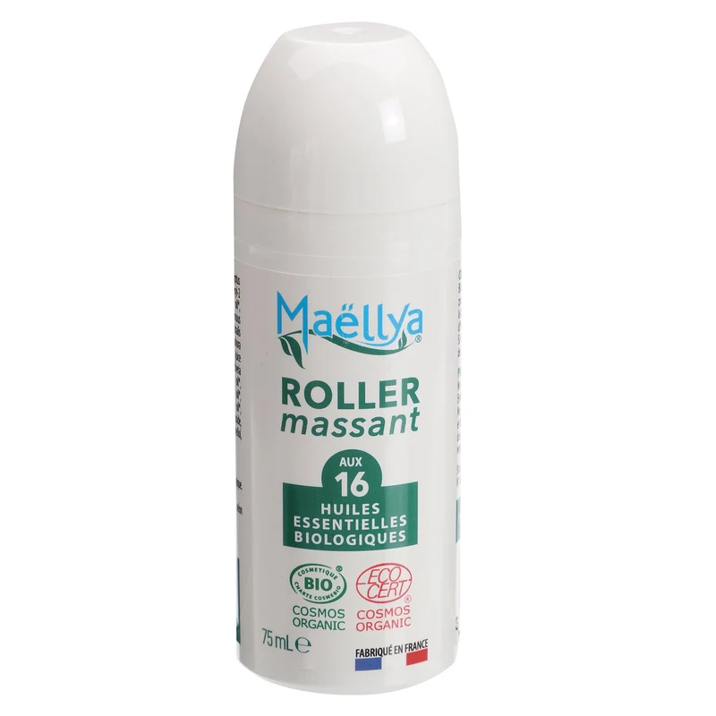Roller massant aux 16 huiles essentielles bio