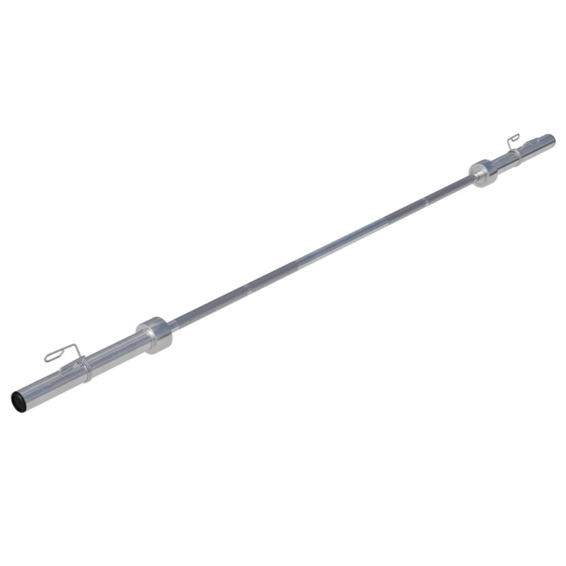 Olympia Langhantel 218 cm mit Federverschluss Chrom