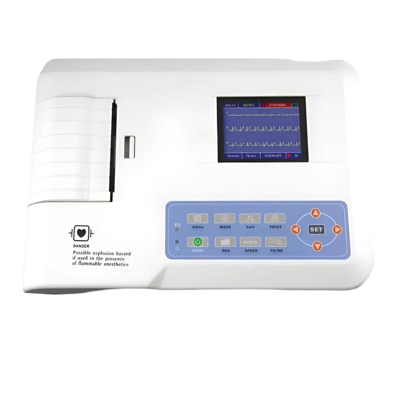 Electrocardiographe numérique | Portable à 3 chaînes | ECG | Écran LCD | Système d'impression | MB300G | Mobiclinic