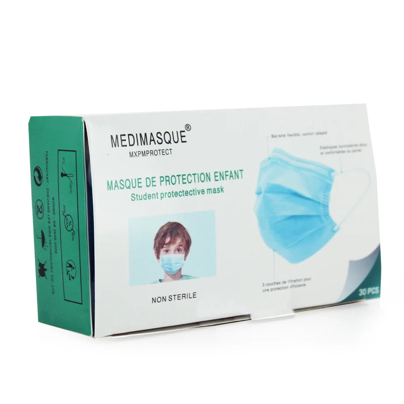 Boîte de 30 masques jetables pour enfant