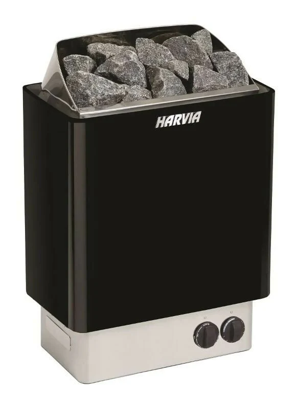 Harvia Electric Sauna Heater Sähkäri KIP60, 6kW, 5-8m³, fixed control, black