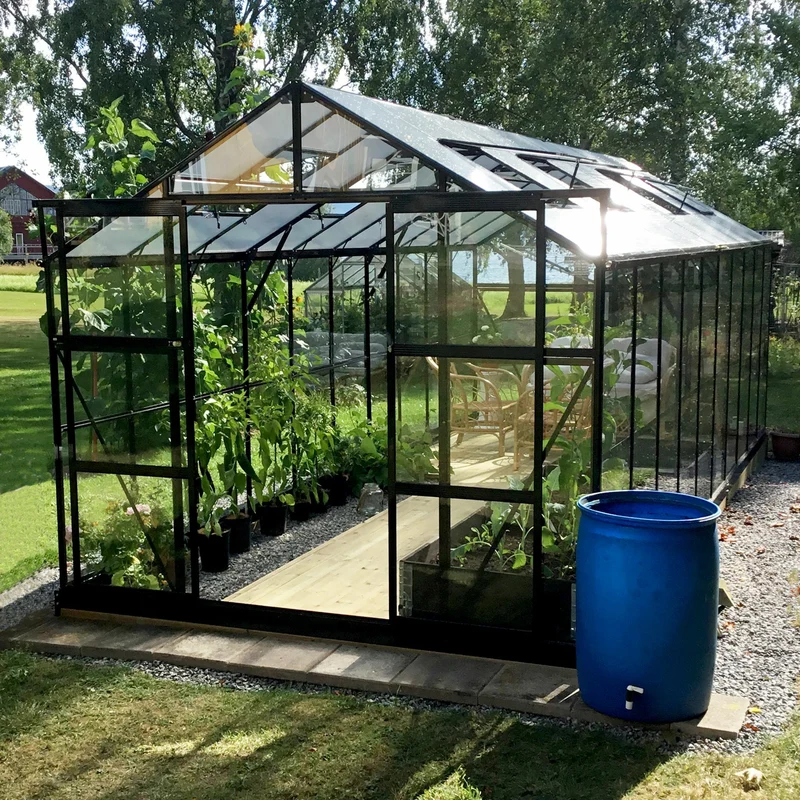 Metalcraft Greenhouse, 16 m², 4mm safety glass, black