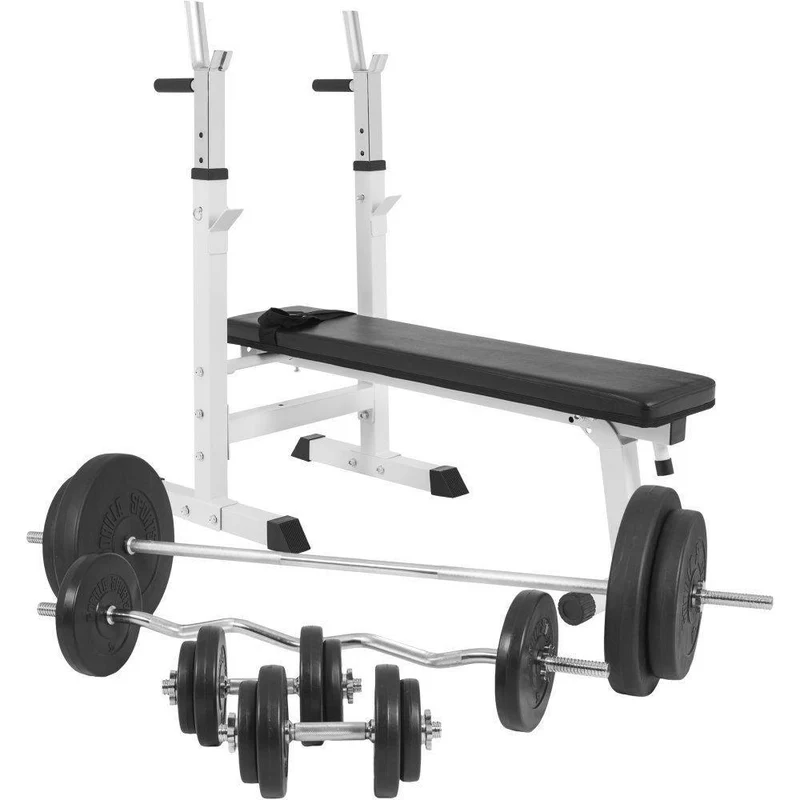 Hantelbank Kunstoffset weiss 100 kg