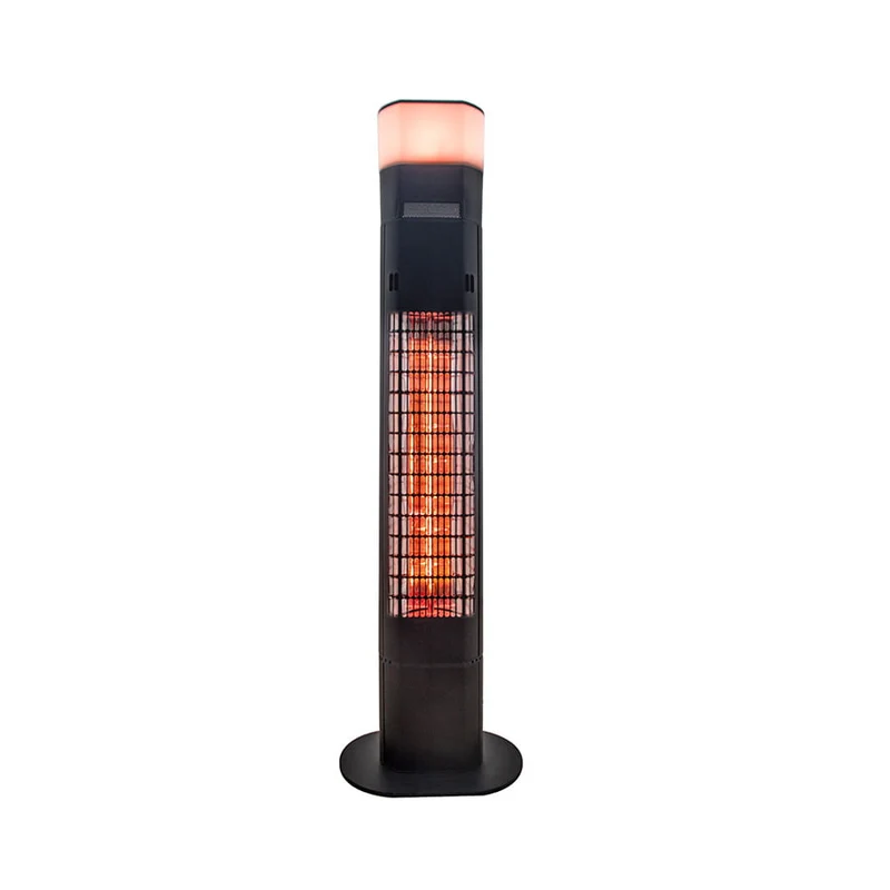 Chauffe-terrasse infrarouge sur pied - Éclairage LED