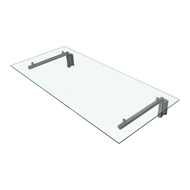 Canopé Auvent en Verre avec Supports - 144 cm x 80 cm