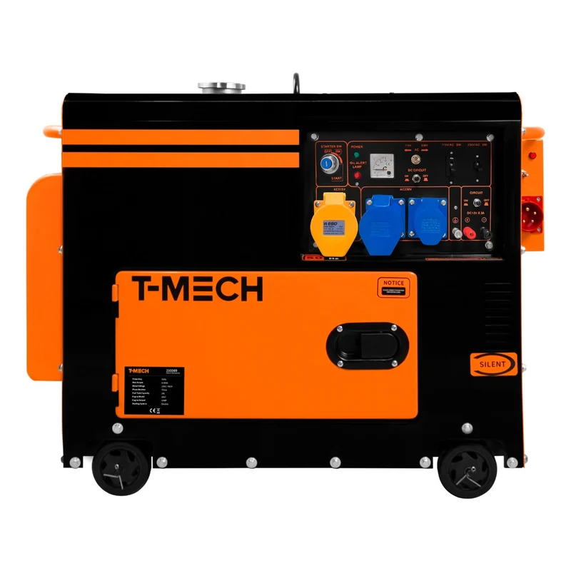 T-Mech Générateur à Diesel Monophasé 230 V - 6 500 W
