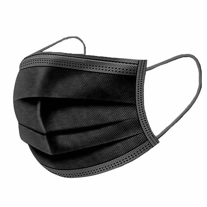 Face Mask, Black, Disposable - 50 pcs