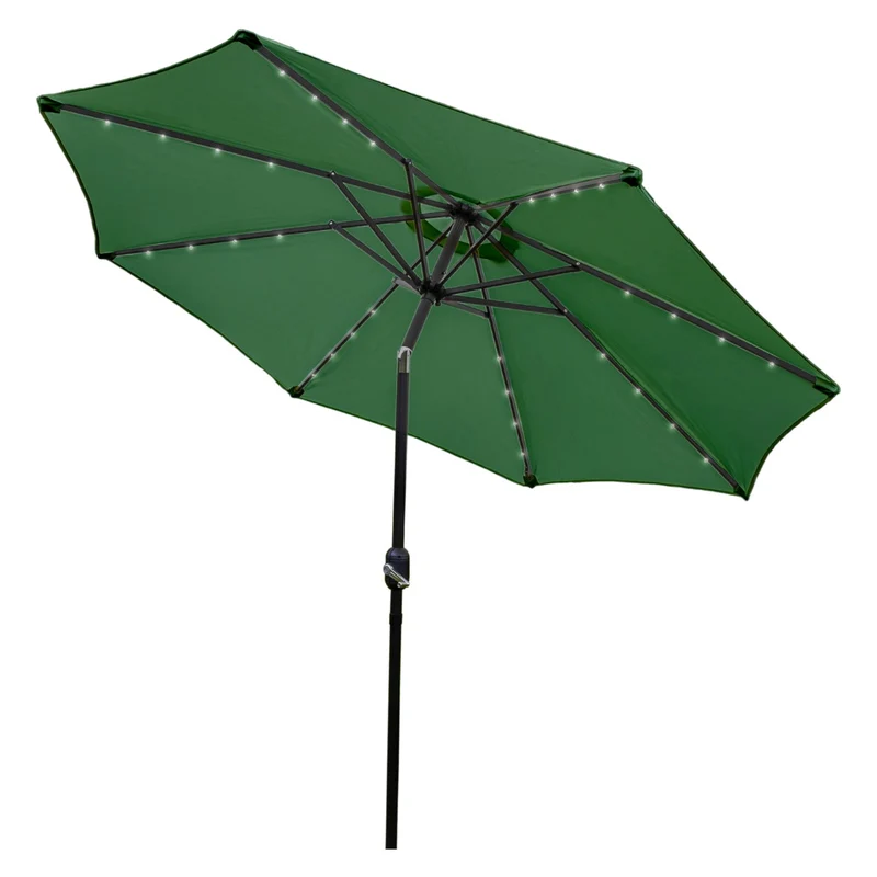 Parasol de 270 cm à LED - Vert