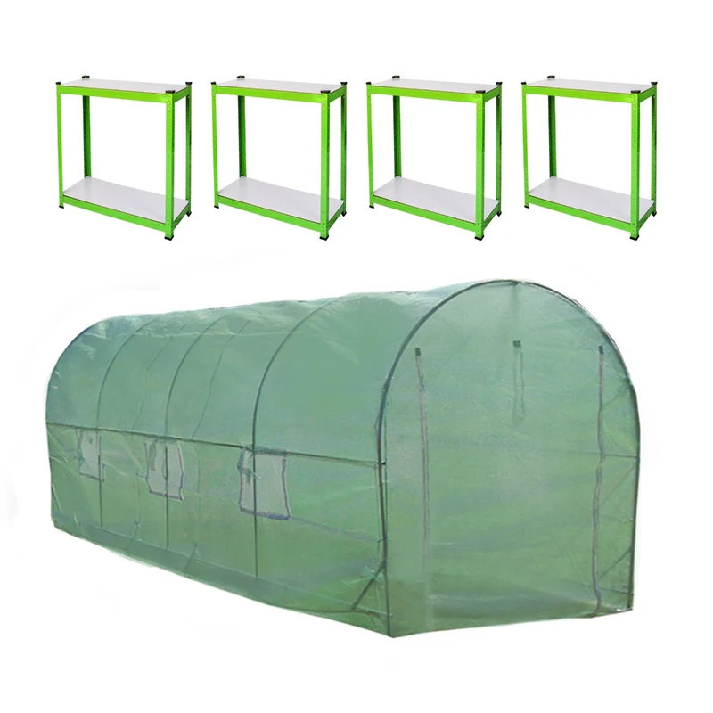 Serre Polytunnel 25mm 6m x 3m avec Étagères