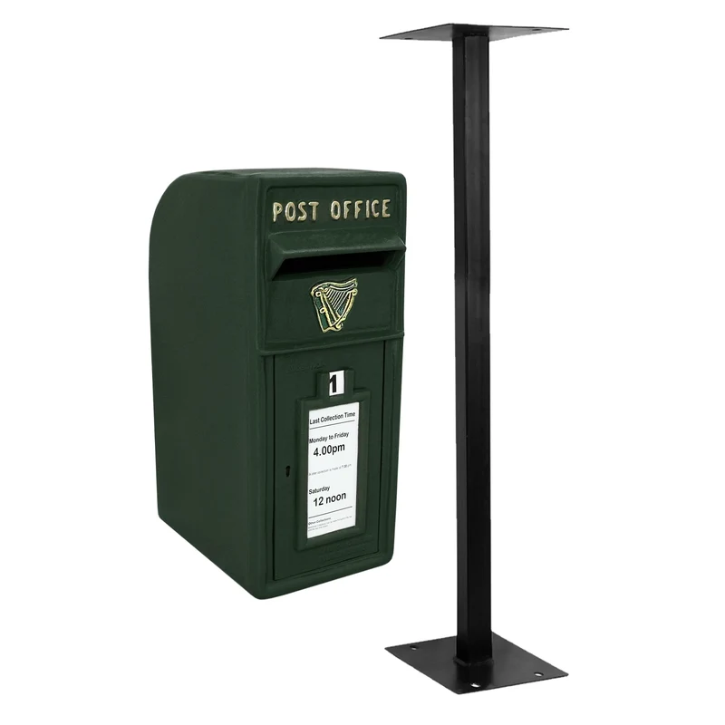 Boîte aux Lettres & Support - Vert