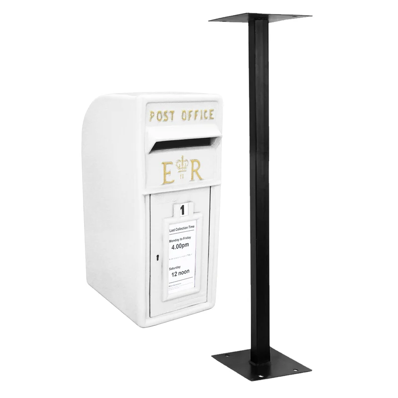Boîte aux Lettres & Support - Blanc