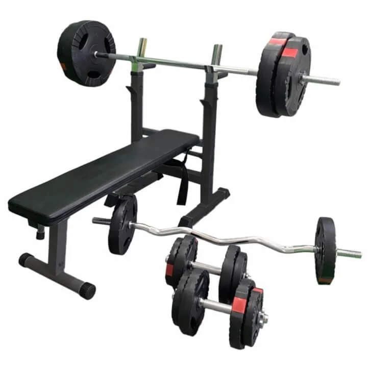 Hantelbank mit Ablage Kunststoff-Grip 100 kg