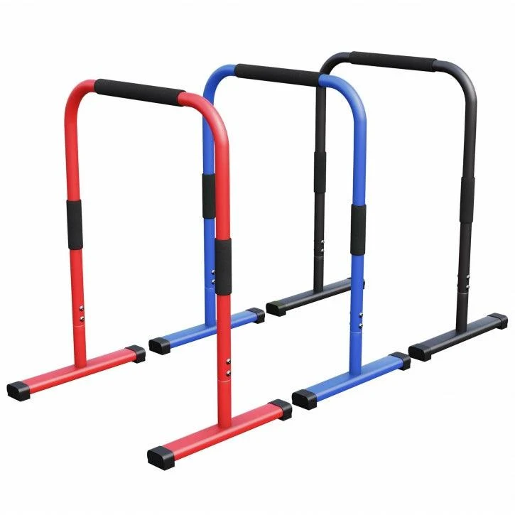 Push Up Stand Dip Barren Schwarz/Rot/Blau