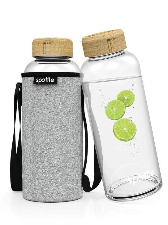 Glasflasche mit Neoprenhülle von Spottle 1.5 L