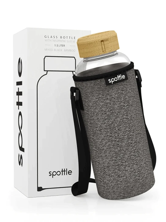 Glasflasche mit Neoprenhülle von Spottle 1.5 L