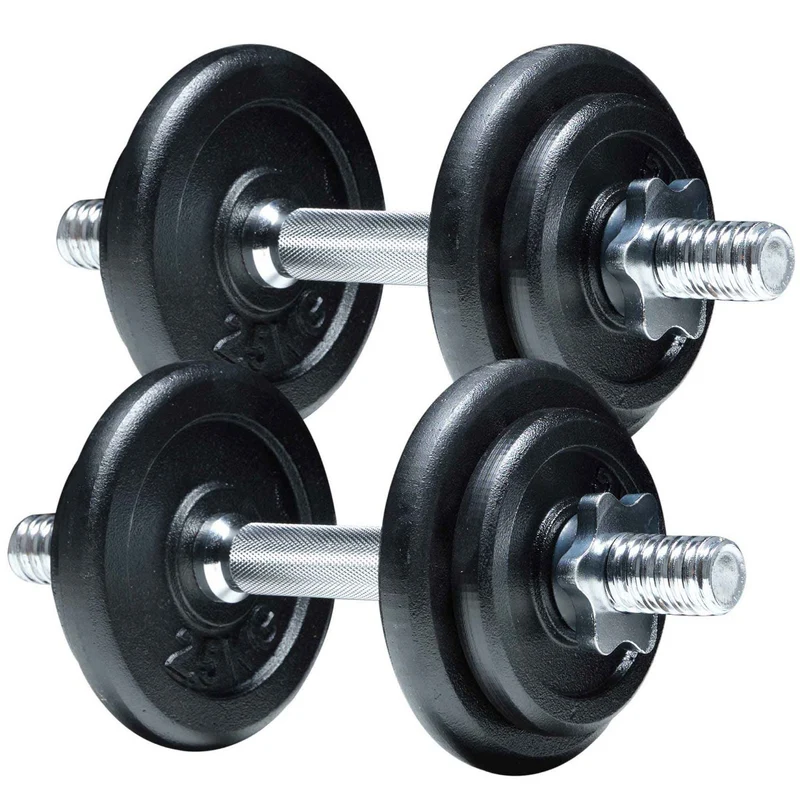 Fit'n Shape Adjustable Dumbbells 20kg, iron plates