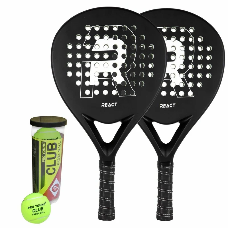 React Padel Set, 2 Rackets + Balls